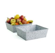 12  square galvanized tray ty52 1 wholesale metal containers rect sq ov