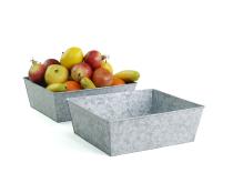 12  square galvanized tray ty52 1 wholesale metal containers rectangle