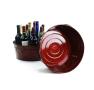 14  tin round bowl translucent red by21 1tpr wholesale metal containers