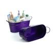 12  oval tin translucent purpletub by14 1tprp wholesale metal containers tubs