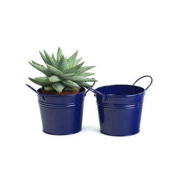 5  round tin pot royal blue by03 1rb wholesale metal containers pails