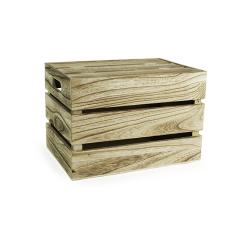 wood crate med burnt finish lid td35 1med handles