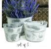 s3 tin half bucket wall basket white wash wy766 3 wholesale metal