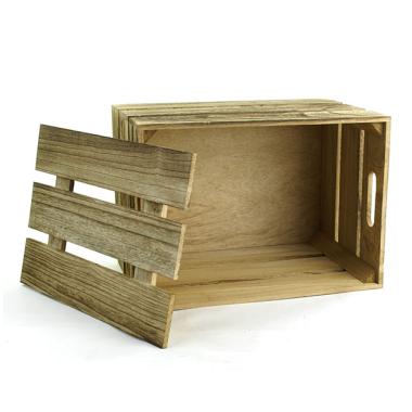 wood crate med burnt finish lid td35 1med handles