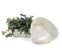 bamboo triangular pot white po03 1w wholesale basket containers covers