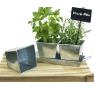 tin herb pot galvanized by42 1 wholesale metal containers pails pots rectangle