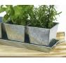 tin herb pot galvanized by42 1 wholesale metal containers pails pots rectangle