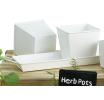 tin herb pot white by42 1w wholesale metal containers pails pots rect