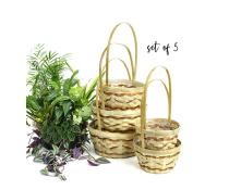 natural bamboo round shop set 5 so223 wholesale basket containers