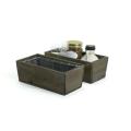 wood rectangle tray sm stained td490 1s handles bowls trays