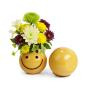 solid iron bowl smiley face golden yellow by207 1 wholesale metal