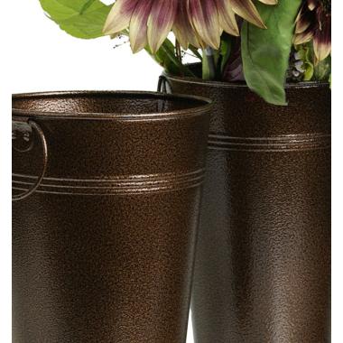 french bucket brown powder coated finish by883 1br wholesale metal containers
