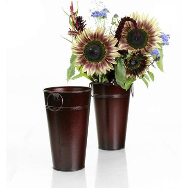 french bucket powder coated burgundy by883 1bdy wholesale metal containers