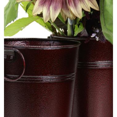 french bucket powder coated burgundy by883 1bdy wholesale metal containers