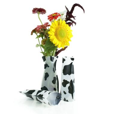 poly collapsible vase cow print 10pk vp101 10 wholesale vases