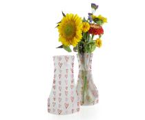 poly collapsible vase hearts 10pk vp302 10 wholesale vases black