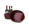 12  oval tin tub translucent red by878 1tpr wholesale metal containers