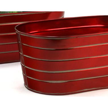 tin oval tub translucent red gold ribbing by82 1tpr wholesale metal