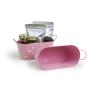 12  oval tub light pink embossed flower petals by14 1fpk wholesale