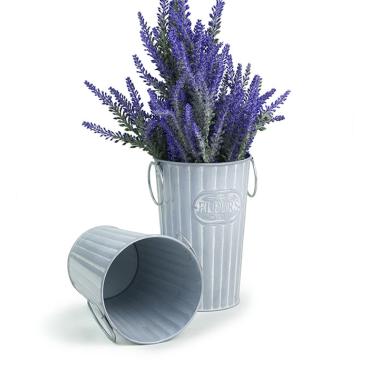 55  french bucket ribbed white wash fleur embossed by885 1fww wholesale metal