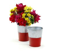 475  galvanized vasered base by125 1rd wholesale pot covers metal containers