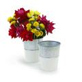 475  galvanized vasewhite base by125 1w wholesale pot covers metal containers