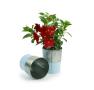 6  galvanized bucket tall ribbedblue base by127 1lb wholesale pot covers