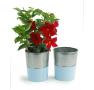 6  galvanized bucket tall ribbedblue base by127 1lb wholesale pot covers