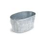 13  metal oval deep tub embossed pine treesdeer vintage design