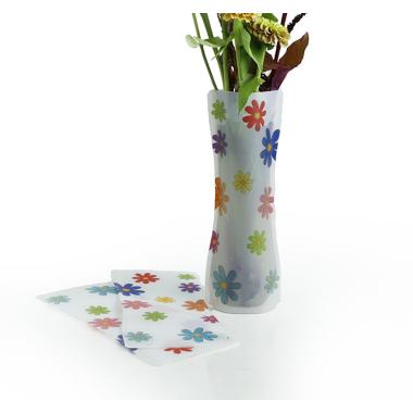 poly collapsible vase colorful daisies 10pk vp201 10 wholesale vases