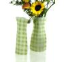 poly collapsible vase green gingham 10pk vp102 10 wholesale