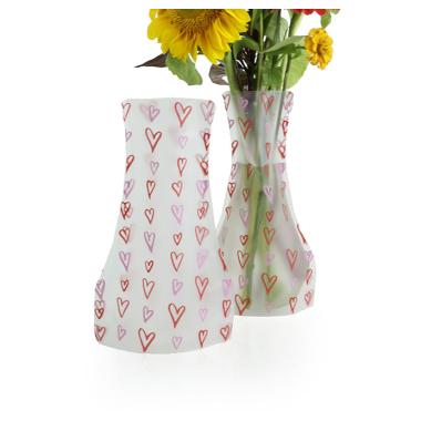poly collapsible vase hearts 10pk vp302 10 wholesale vases black