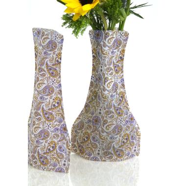poly collapsible vase purple paisley 10pk vp303 10 wholesale vases