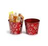 65  tin pot translucent red embossed white snowflakes by06 1sfr wholesale
