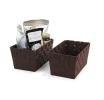 woven strap basket rectangle single dark brown