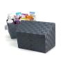 woven strap basket rectangle single large grey tp80 1lg handles