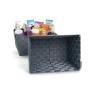woven strap basket rectangle single large grey tp80 1lg handles