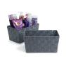 woven strap basket rectangle single small grey tp80 1sm