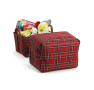 plaid soft fabric storage bin red pf11 1plr handles