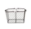 wire rectangular shop basket brown folding handle ty163 1 handled baskets