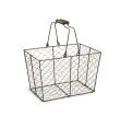 wire rectangular shop basket brown folding handle ty163 1 handled baskets