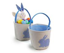 soft fabric blue bunny basket sf579 1bl wholesale containers handled baskets