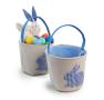 soft fabric blue bunny basket sf579 1bl wholesale containers handled baskets