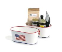 10  galvanized oval tray pressed usa flag by93 1usa wholesale
