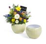 5x4 solid iron metal pot yellow gingham pattern by75 1ghy wholesale