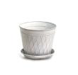 8  tin pot saucer antique white by208 1w wholesale covers