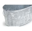 13  metal oval deep tub embossed pine treesdeer vintage design