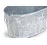 13  metal oval deep tub embossed pine treesdeer vintage design