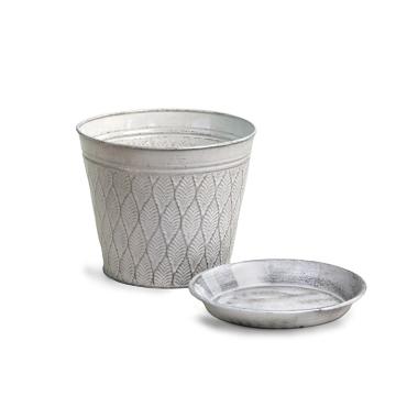 8  tin pot saucer antique white by208 1w wholesale covers