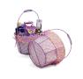 medium wire basket round purple cloth lining single sy350 1mprp